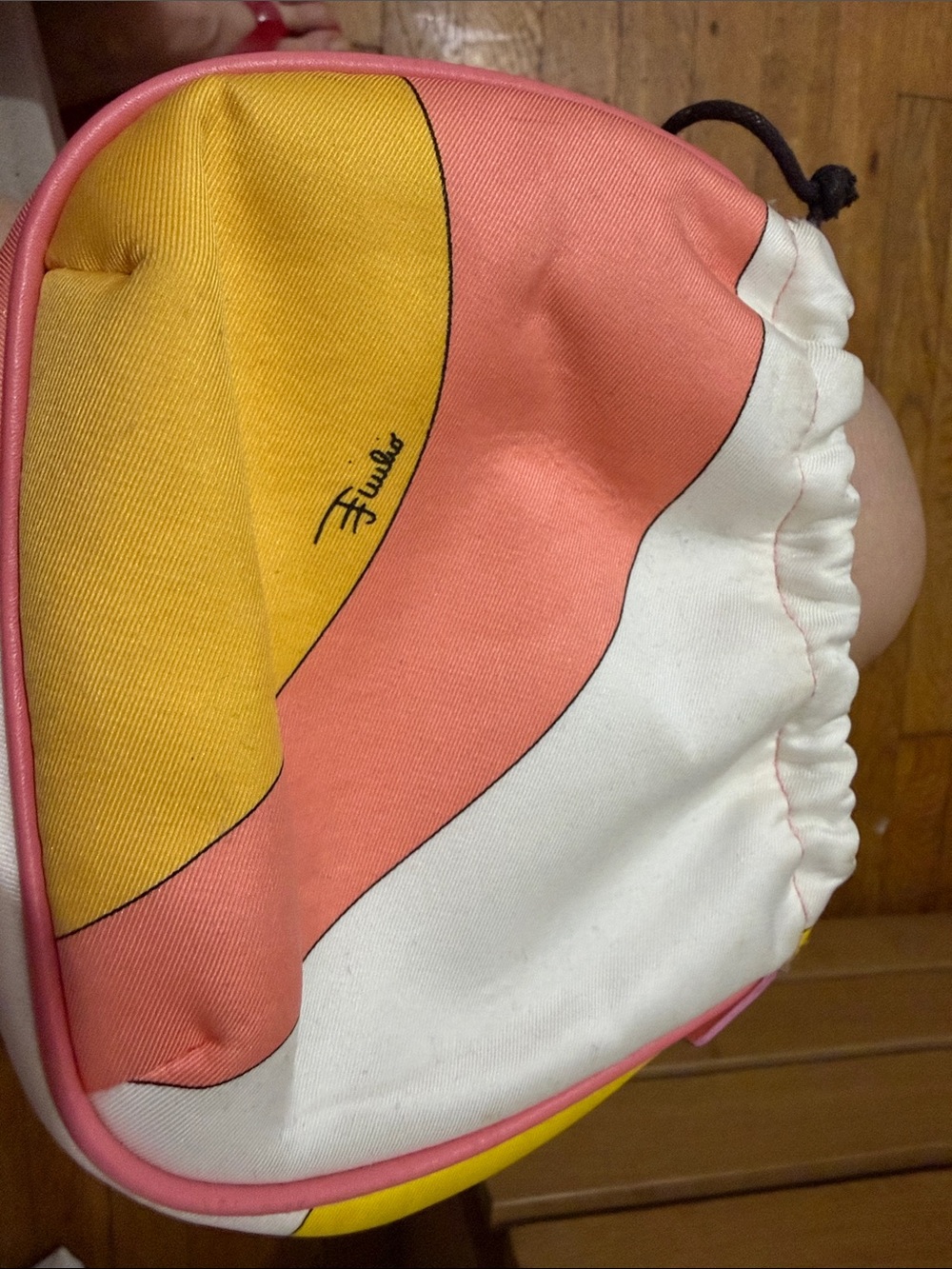 Emilio Pucci Yellow Pink White Mini Drawstring Bag